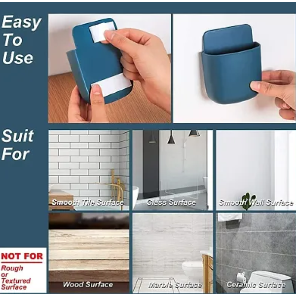 GR- AC Remote,Mobile Phone, Multicolored Wall Mounted Storage Case for TV Remote 4 Pcs