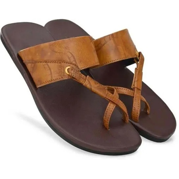 GR-TAN Synthetic Leather Solid & Stylish Sandals For Men 