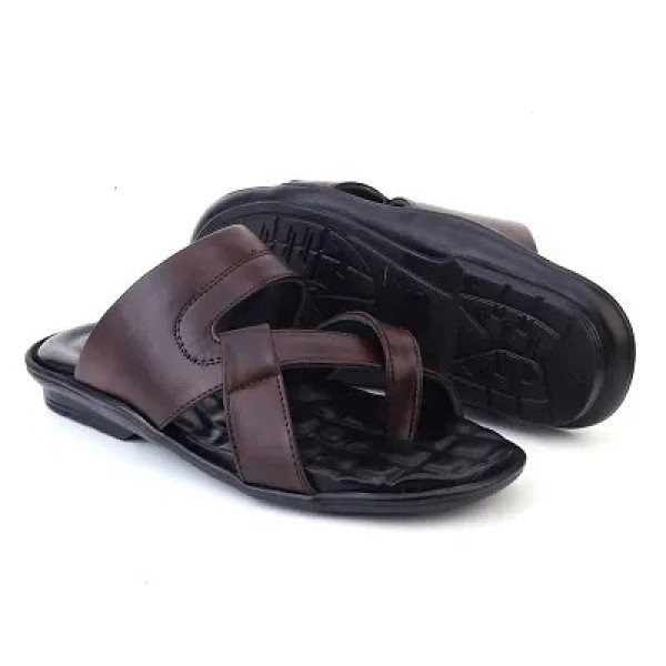 GR-Brown Trendy & Stylish Synthetic Sandals For Men 