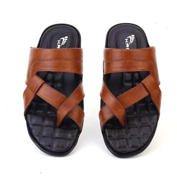 GR-Trendy & Stylish Synthetic Sandals For Men-Tan