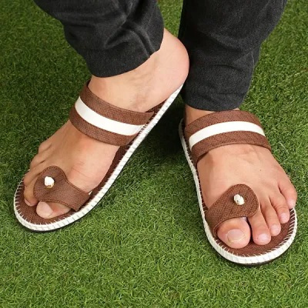 GR-Stylish & Comfortable Suede Brown Mens Sandal