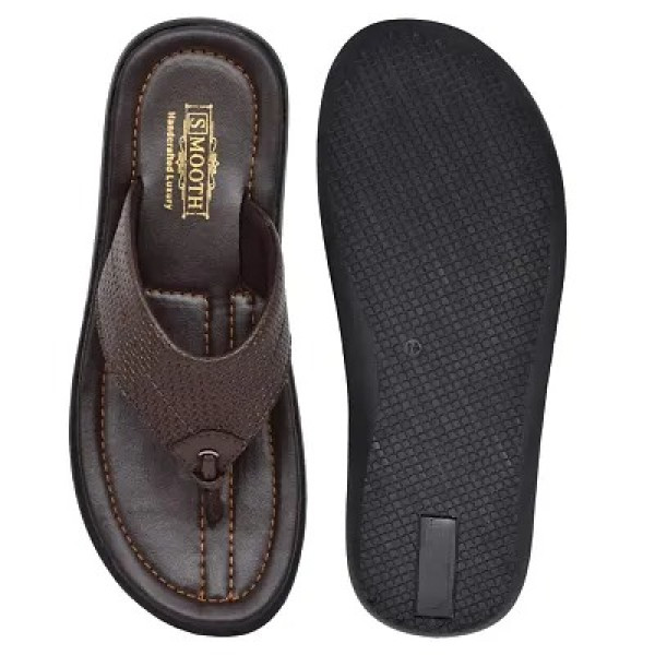 GR-Casual & Relaxing Faux Leather Slippers for men-Brown