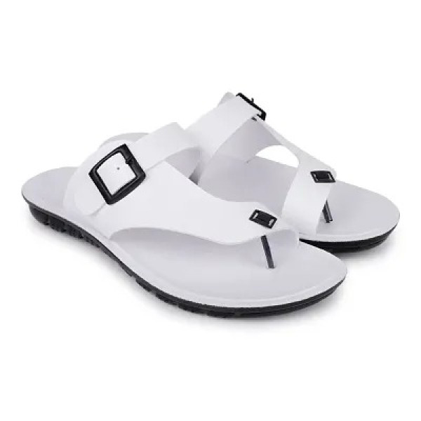 GR-Trendy White Solid Synthetic Men's Stylish Casu...