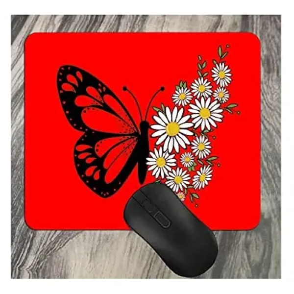 GR-Red Butterfly Printed Wrist Rest Gel Foam Pain ...