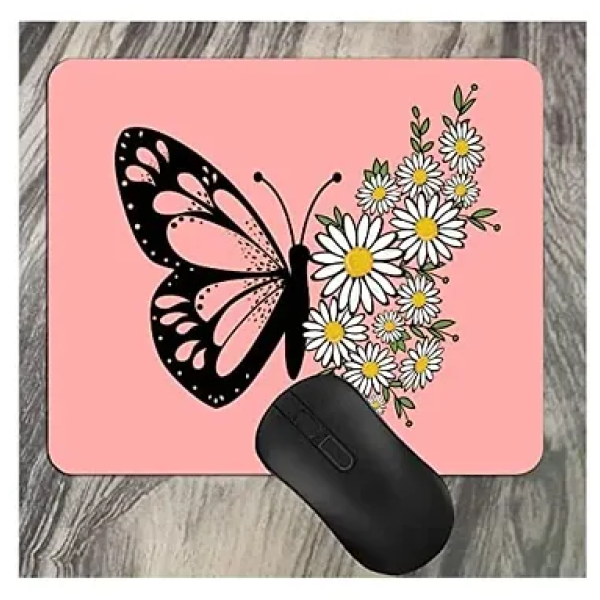 GR-Pink Butterfly Printed Wrist Rest Gel Foam Pain...