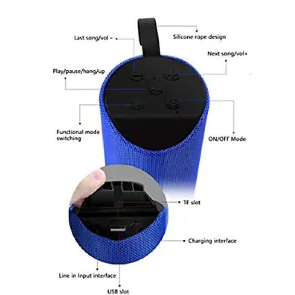 GR-Ultra High Bass Power Boost Sound Rechargeable Multimedia Speaker ACCRUMA TG113 WIRELESS Bluetooth Speaker