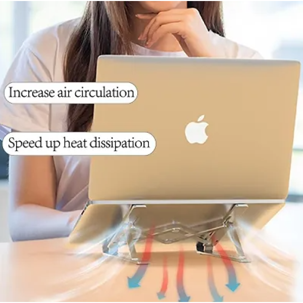 GR-Computer Riser Stand for Desk, Aluminum Ventilated Cooling Notebook Stand Adjustable Mount Laptop Stand with Heat-Vent