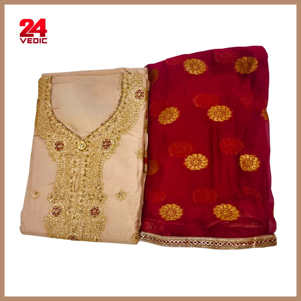 Beize Ethnic Wear Embroidery Work Unstitched Salwa...