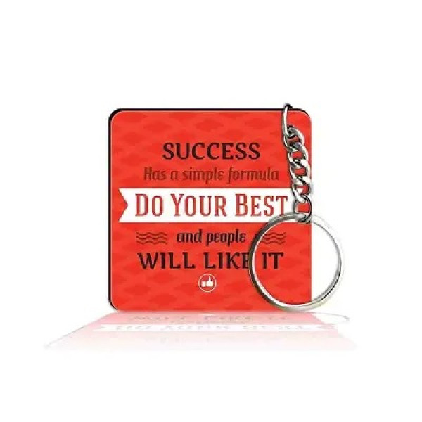 GR-Printed Square Keyring Perfect Gift Keychain fo...