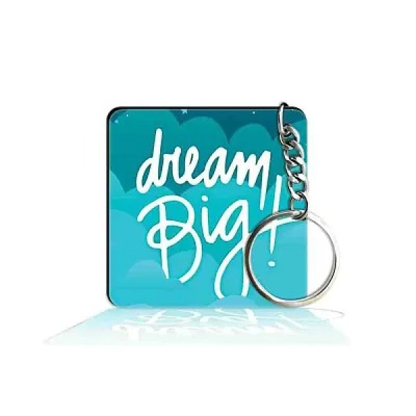 GR-Dream Big-Printed Square Keyring Perfect Gift K...