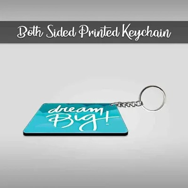 GR-Dream Big-Printed Square Keyring Perfect Gift Keychain for Bag Wallet Purse Bike Car Cycle Lock Key House Keys