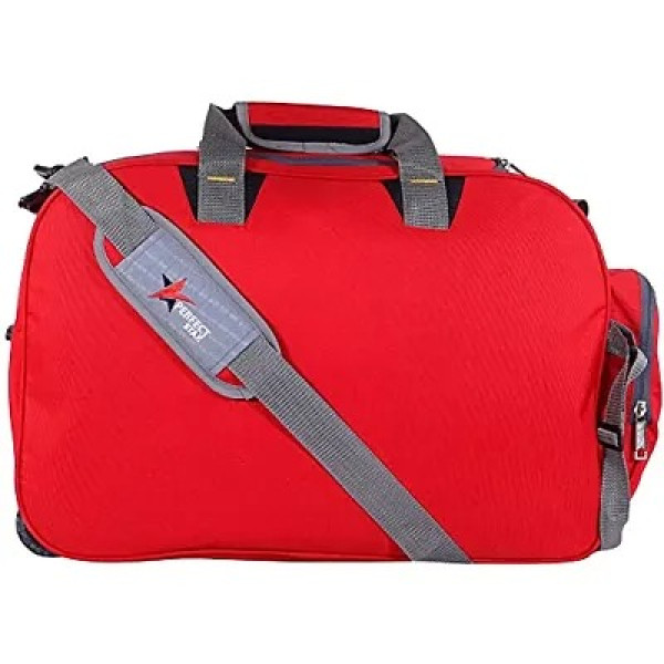 GR-Perfectstar Smart Duffle Best Look 60 Liter Luggage Bag | Duffle Bag | Travel dufflebag with 2 Wheel (Red)