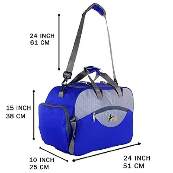 GR-Perfectstar Smart Duffle Best Look 60 Liter Luggage Bag | Duffle Bag | Travel dufflebag with 2 Wheel (Royal Blue)