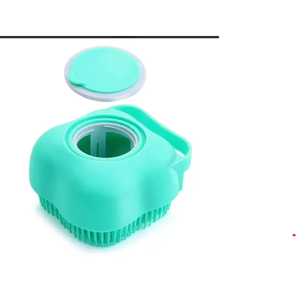 GR- Dog Grooming Brush Silicone Puppy Massage Brus...