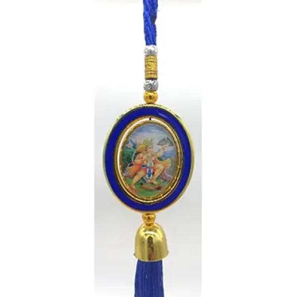 GR- Multicoloured Plastic Khatu Shyam or Hanuman for Car Dashboard Hanging God Idol Indian Art Crafts (Set of 1 ) Size - 33 x 5 cm