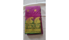 24 Vedic Banarasi Silk & Butta Purple Golden Z...