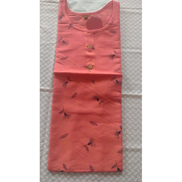 24 Vedic Women's Polyester Knee Length kurti 2XL-Peach ||Low Budget Product