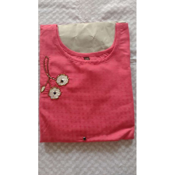 24 Vedic Rayon Pink Color Stylish Kurta with Pant/...