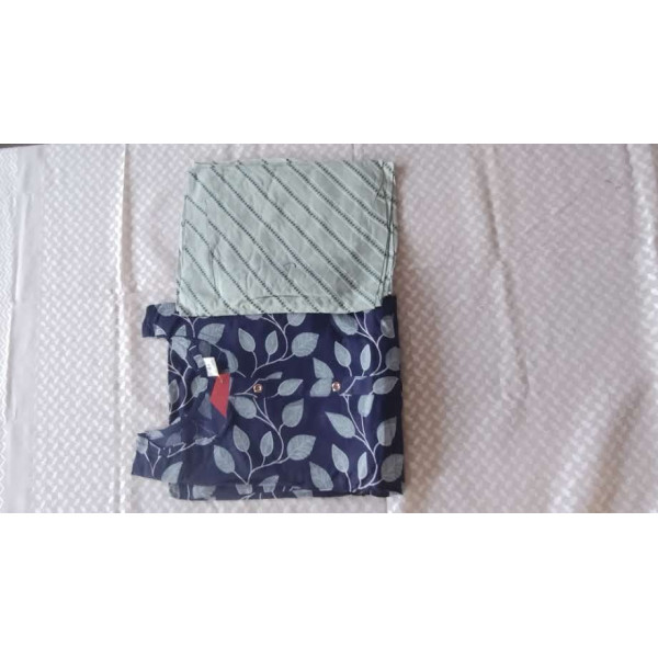 24 Vedic Women's Cotton Blend Leaf Printed Straigh...