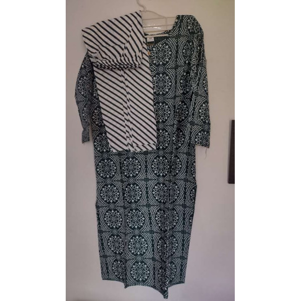 24 Vedic Women's Green Bandhani Print Buttoned Straight Fit Regular sleeve Kurti & Palazzo set-Knee length||Ready to wear,attire||Premium product||