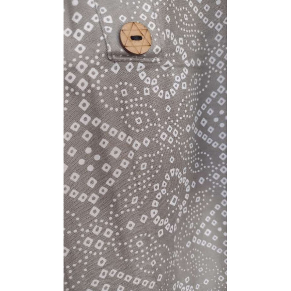 24 Vedic Women's and Girls Fully Stitched Bandhani Straight Fit Kurti & Palazzo Set,Round neck 3/4 sleeve-Off White & Grey,||Premium Product||