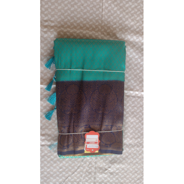 Premium Kanjeevaram Silk Saree in Turquoise colour...