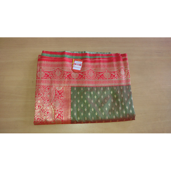 Pure Banarasi Silk Saree with Heavy Embroidery[Uns...