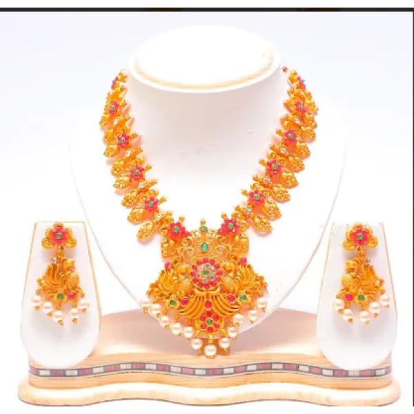 GR-Traditional Set of Bridal Jewellery Gold Plated...