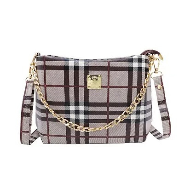 GR-Artificial Leather Stylish Checked Regular Hand...