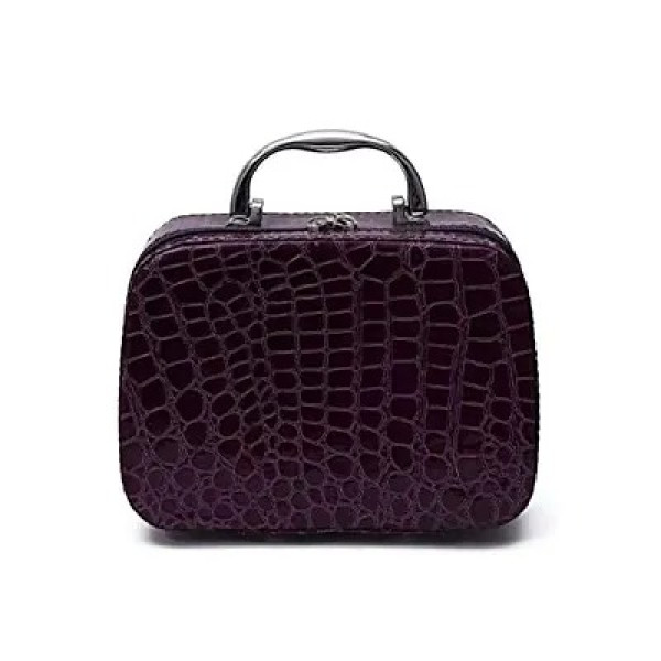 GR-Mbuys Mall Purple Leather Toiletry Box Organize...