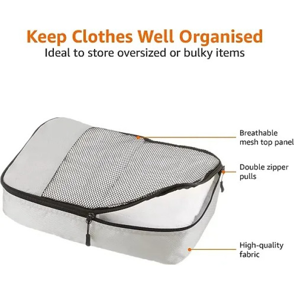 GR-GOMAJO Large Size Packing Cubes for Luggage Travel Organizer (set of 4)