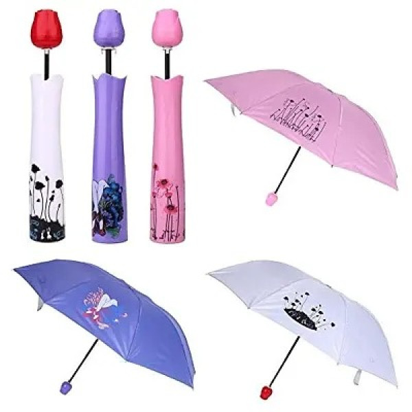 GR-Rose umbrella Lightweight Waterproof Mini Foldi...