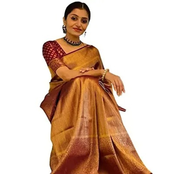 GR-Fashionable Kanjeevaram Design Women's Pure Sil...