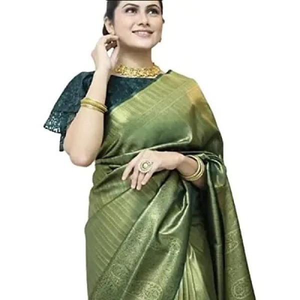 GR-Fashionable Kanjeevaram Design Women's Pure Sil...