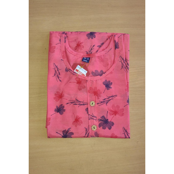 24 Vedic Latest Cotton Floral Printed Straight Kur...