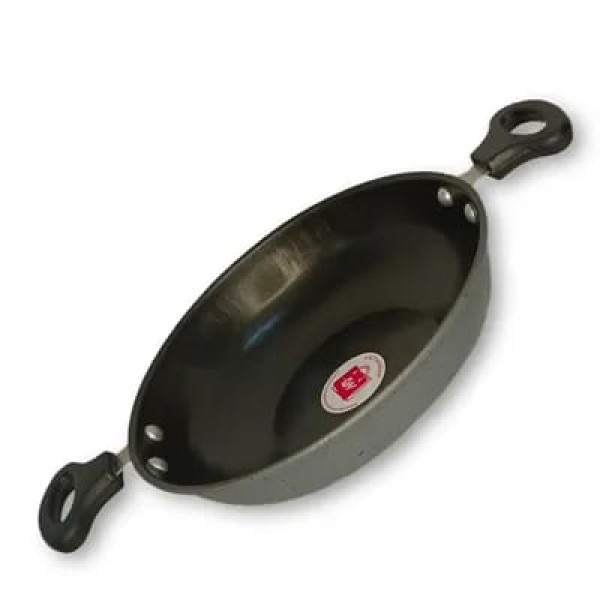 GR-Premium Quality Hard Anodized Nonstick Kadhai 23 cm,Black Classy Window 1.5L Black