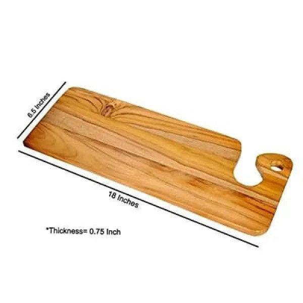 GR-Chopping Cheese Board for Home/Kitchen/Cafe/Restaurant Teak,Tan Wood Hand Crafted [Set of 1] [Low Budget Product]