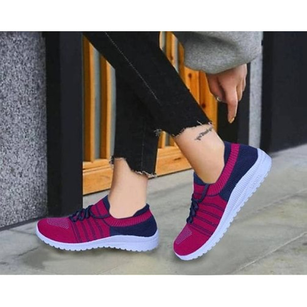 GR-PINK Fashionable Socks Knitting Shoes For Women...