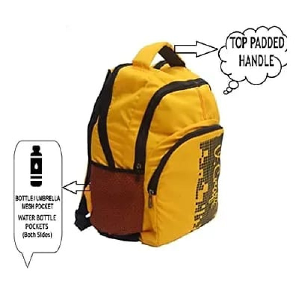 GR-Water Resistant College School Computer Bag Fits 15.6 Inch Laptop Notebook Laptop Backpack,Business Travel Gift for Men Women, (Yellow)