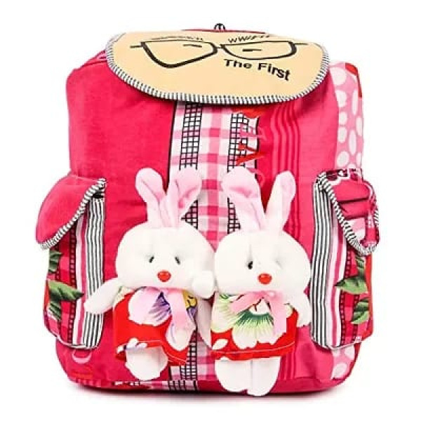 GR-Stylish School Bagpack for Girls Teddy Printed Bags Girls Canvas Bag Hand Bag for Womens