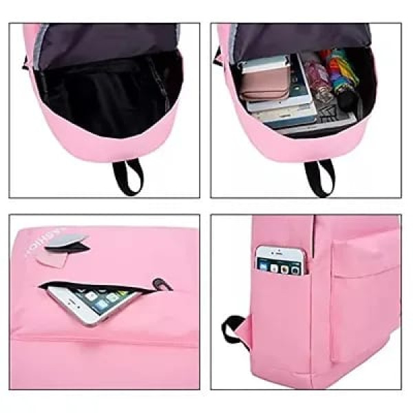 GR-Latest Women Backpack Fashionable School Bag for Girls (Pink)