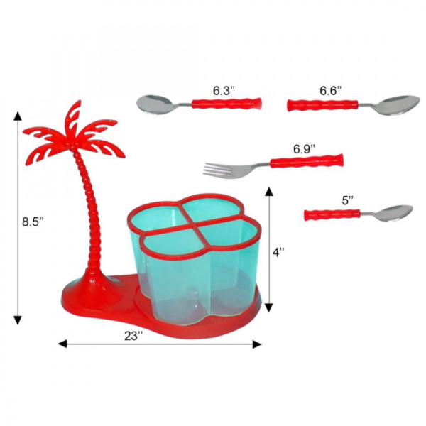 Generic Coconut Tree Design stand,Set for Dining and Cutlery [Low Budget Product]