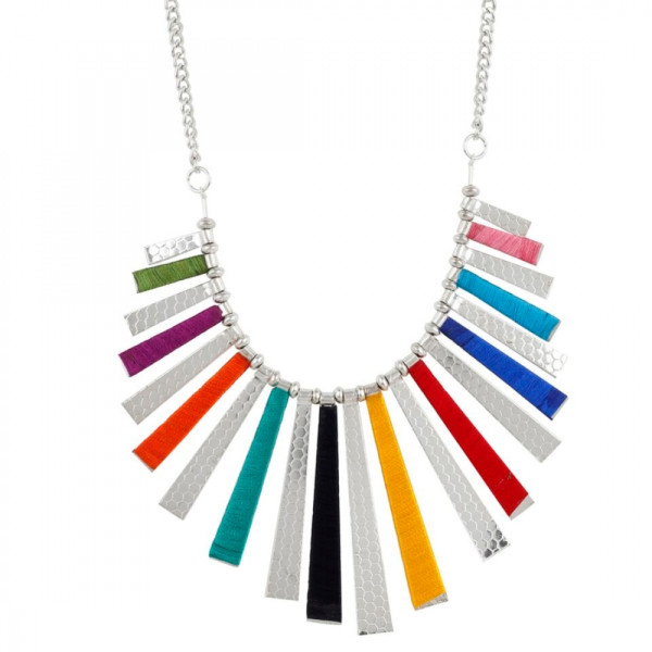 Handmade Multicolor Stylish Thread Fashion Necklace [Low Budget Product]