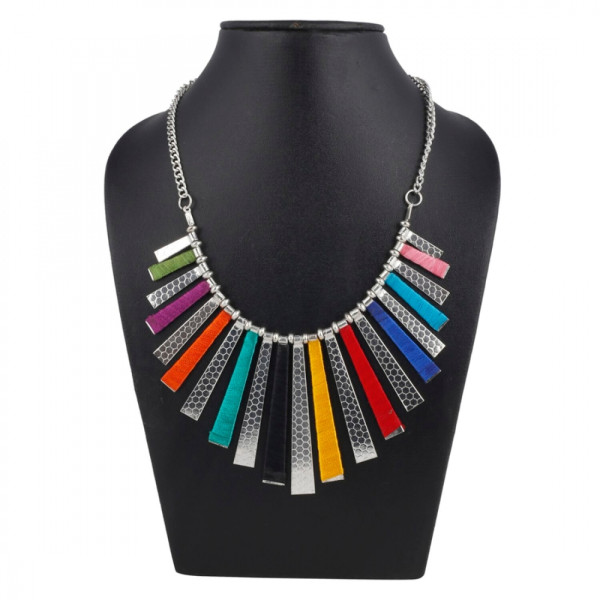 Handmade Multicolor Stylish Thread Fashion Necklace [Low Budget Product]