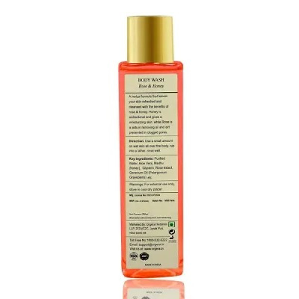 Org'era Herbal Rose & Honey Body Wash (200 ml)  [Low Budget Product]