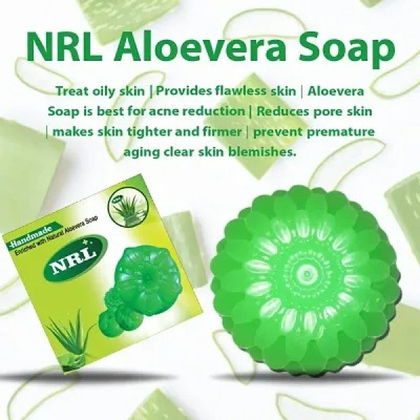 GR-Handmade Green Aloevera Soap (100 gm) [Freebies Product]