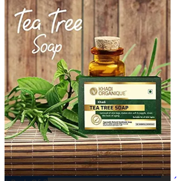 Khadi Organique Tea Tree Soap For Acne Treatment (Pack Of 3) [Low Budget Product]