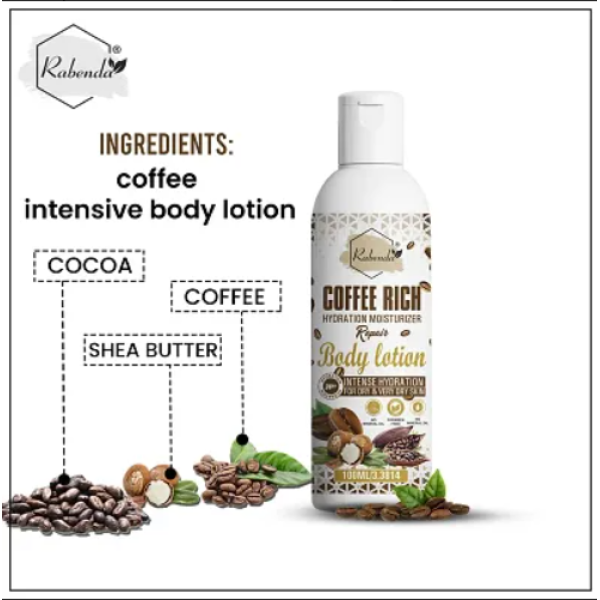 GR-Body Lotion With Coffee And Shea Butter Rich Hydration Moisturizer (Pack Of 2) [Low Budget Product]