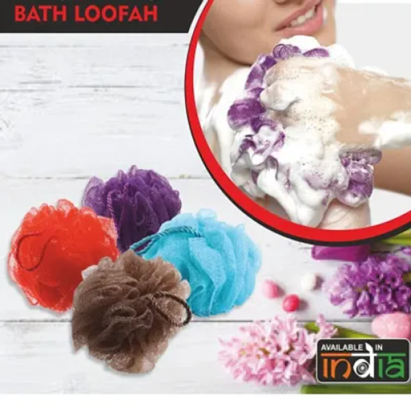 Experience Luxurious Softness with our Bath Loofah Sponge for Gentle Exfoliation and Cleansing (Multi color) PACK OF 2 [Low Budget Product]