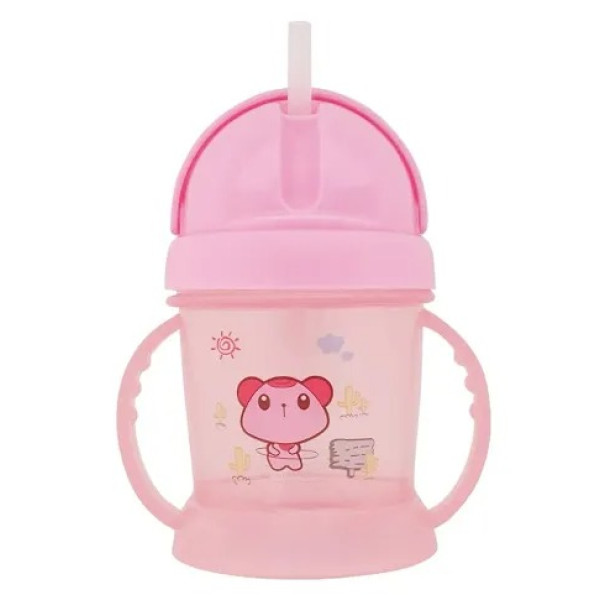 GR-Pink Mittens Booty Combo Pack 300ml Handle Sipper Cap Sipper Bottles [Premium Product]